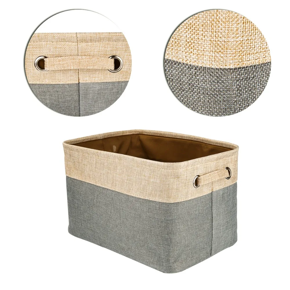 Linen Storage Box Cosmetic Stationery Organizer Case Luggage Clothes