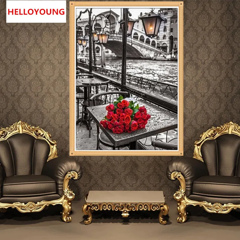 

5D diy diamond Painting Cross Stitch Diamond Embroidery landscape Paris Tower Diamond mosaic wedding decoration gift