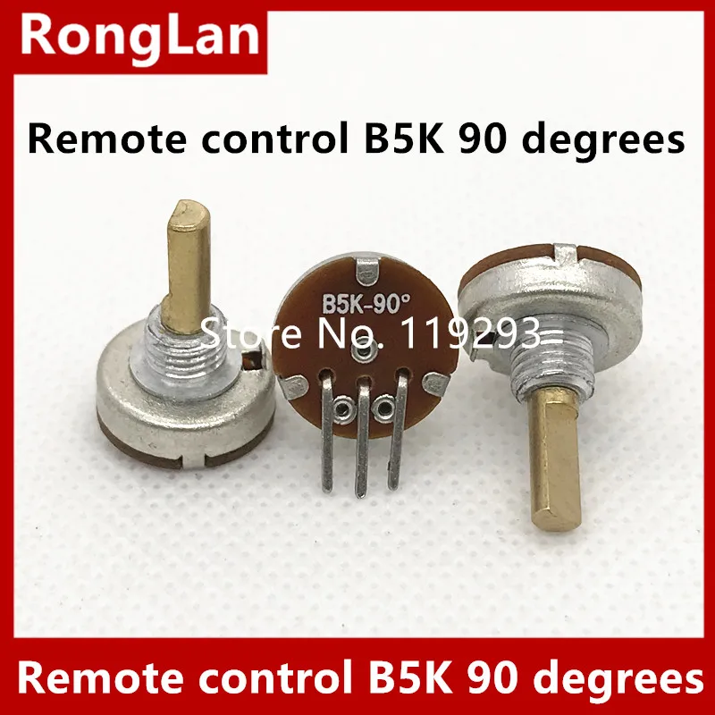 

Freeshipping Spot B502 B5K miniature single inline model airplane remote control potentiometer 90 degrees 15MM-10PCS/LOT