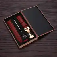 Watches Band 18 19 20 22 24 mm For Women Men Strap Butterfly Deployant + Clasp Buckle Genuine Leather Watchband Correas de reloj