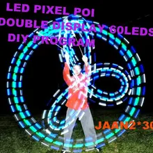 Светодиодная светодио дный poi, 2 палочки. Клубная светодиодная палочка, 2*30 пикселей poi, светодио дный бар светодиодная poi, полносветодио дный цветная светодиодная nunchakus, DIY программируемая poi