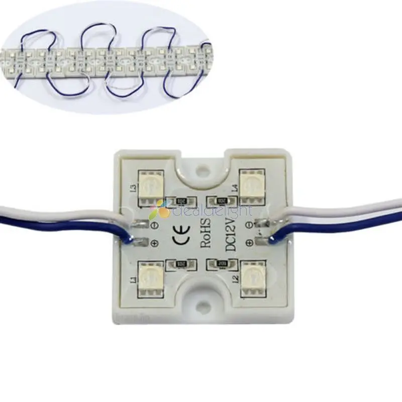 100 шт. 5050 SMD 4D светодиодный модуль холодный белый теплый красный синий зеленый RGB