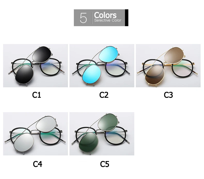 JackJad SteamPunk Style Lens Removable Polarized Sunglasses Clip On Vintage Round Metal Eyewear Sun Glasses Oculos De Sol 2776