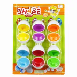 Ни 12 шт. дети Цвет сопоставления сборки яйцо игрушка головоломки, развивающие игрушки учебных пособий