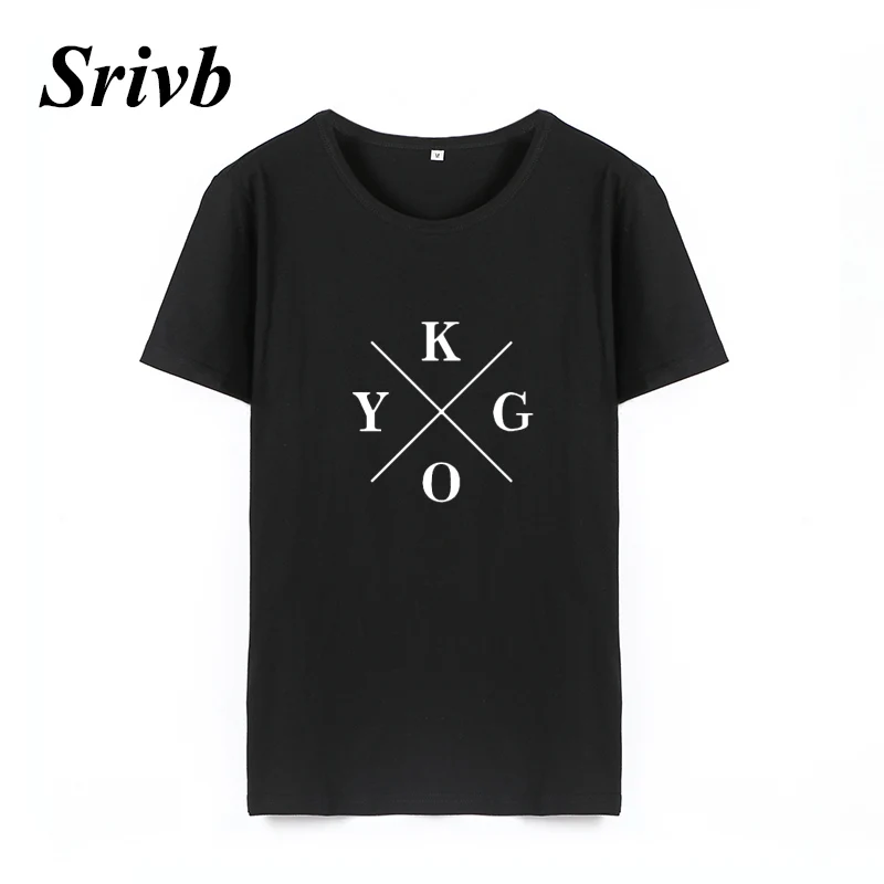 

srivb kygo Funny women Graphic tees 2018 summer Fashion Loose women T shirt Harajuku black white letter T shirt women Femme