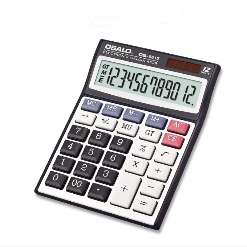 New 9812 Dual power metal panel calculator solar calculator 12 bit display for office School calculators 1 New 9812 Dual power metal panel calculator solar calculator 12 bit display for office School calculators 1