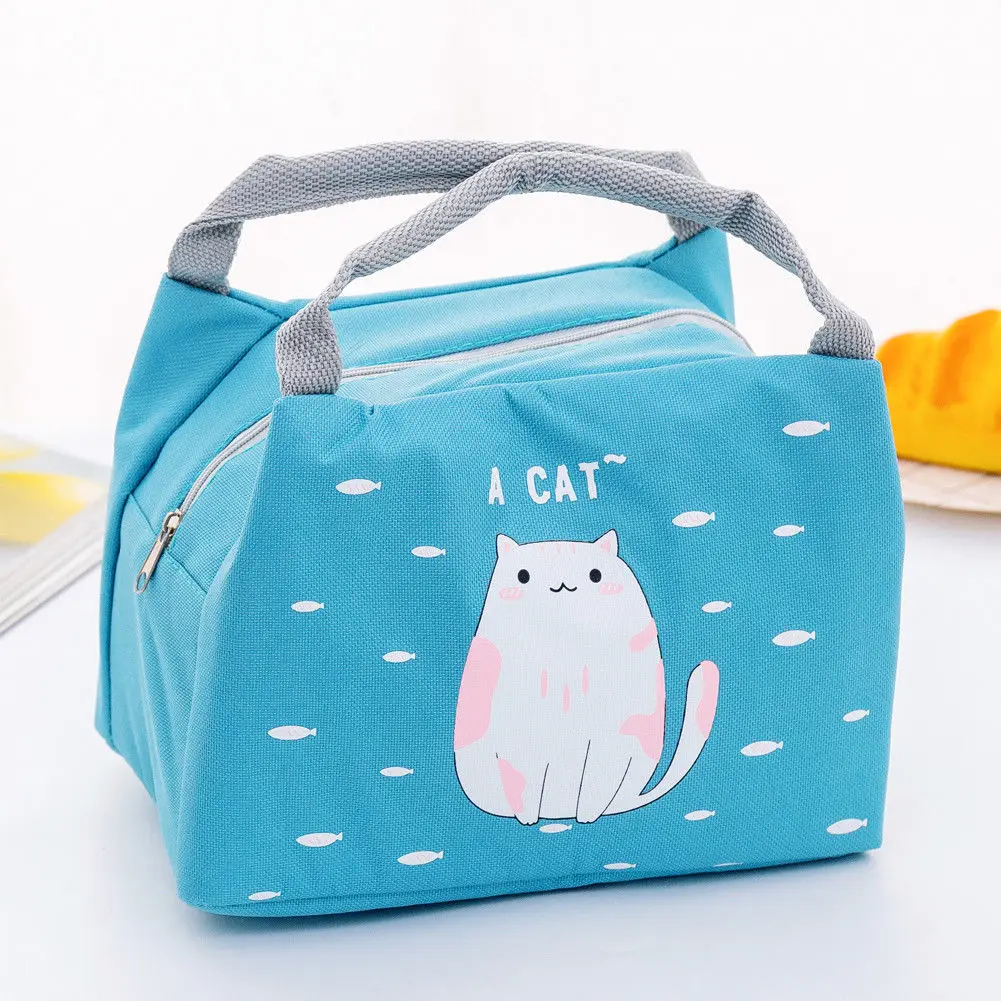 Портативная цветная термоизолированная охлаждающая водонепроницаемая сумка для пикника, сумка-Оксфорд - Цвет: Little Cat