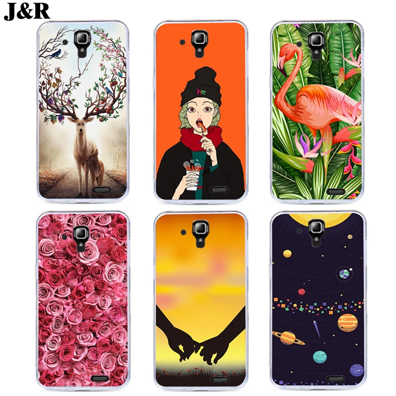 J&ampR Flower Phone Cover For Lenovo a536 5.0&quot Soft TPU Case A536 A358T A 536 Silicone Cases Colorful Printing |