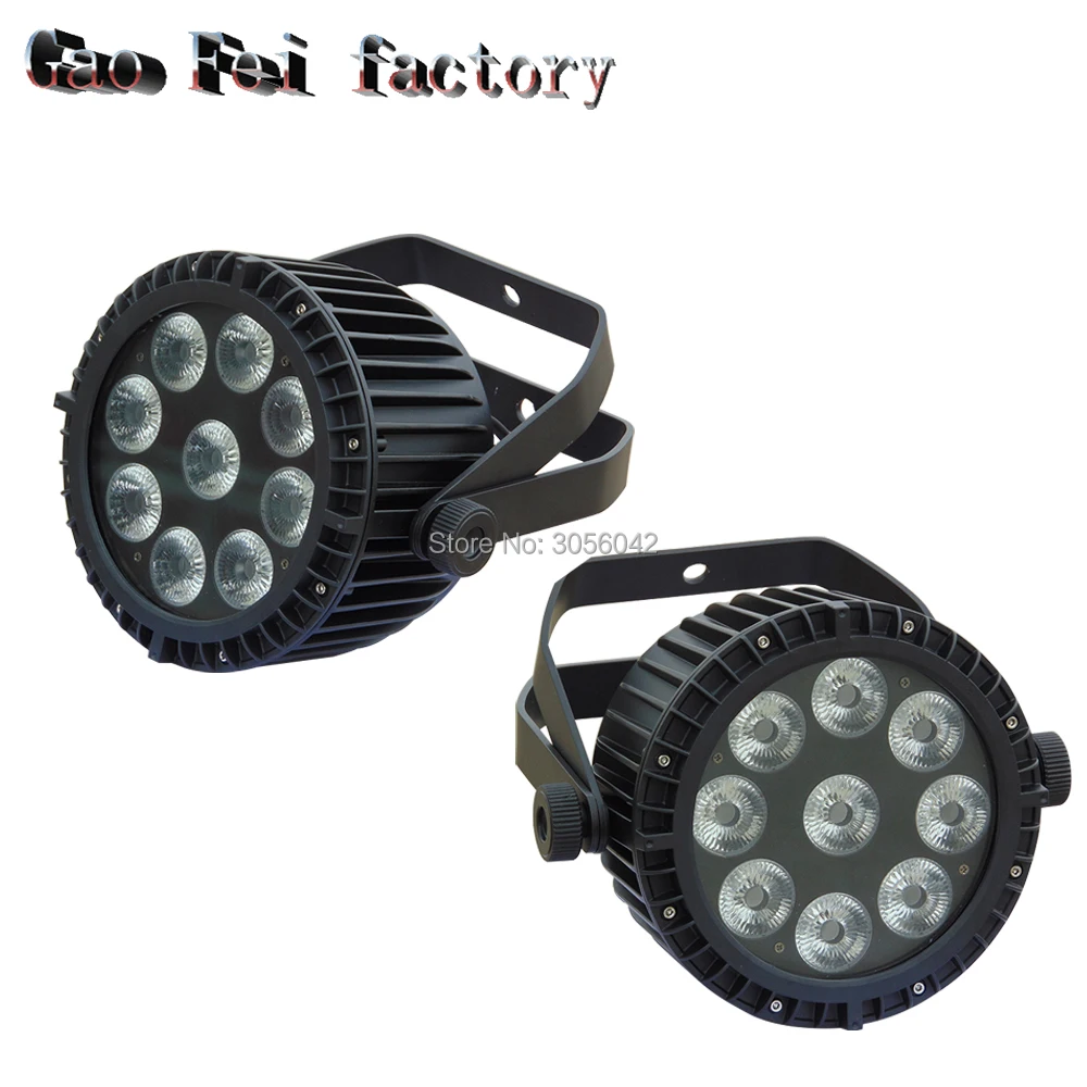 

2pcs/lot 9x18W led par light waterproof ip65 spotlight rgbwa lights for