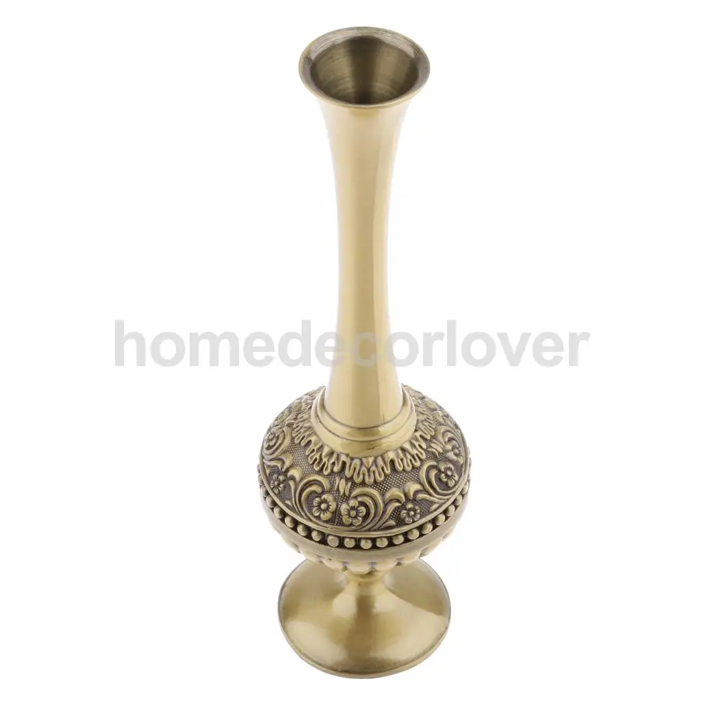 Vintage Shabby Chic Flower Vase Swan/Peacock Alloy Flowers Bottle Jug Wedding Home Decor
