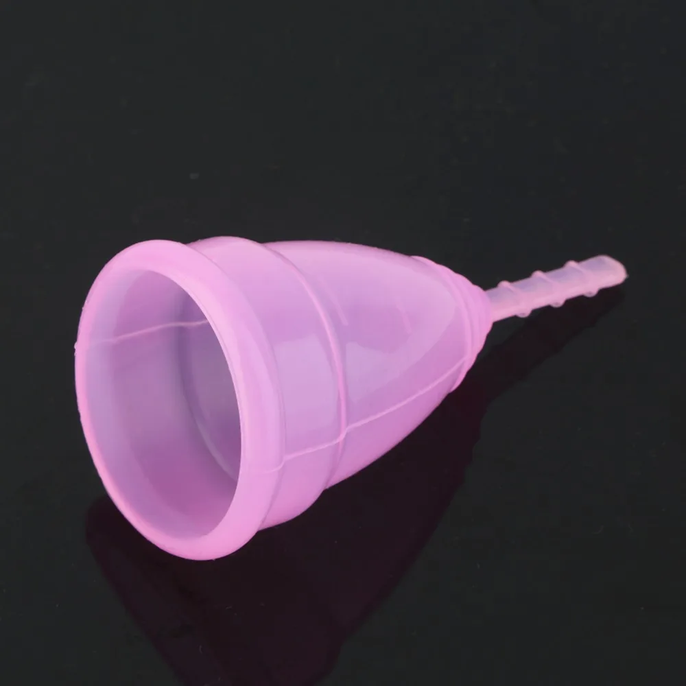 Reusable Soft Cup Medical Grade Silicone Menstrual Cup Big Small Sizes Three Colors Women Feminine Hygiene 2