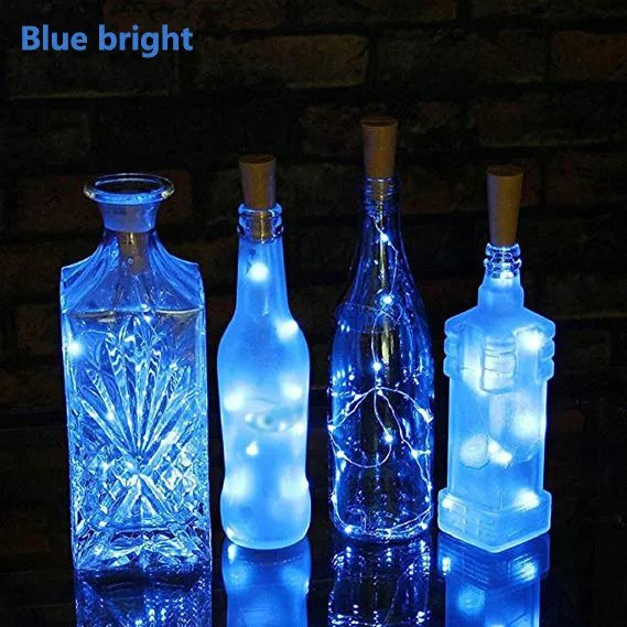 2 м 20LED гирлянда Солнечная пробка от бутылки вина медная проволока сказочные