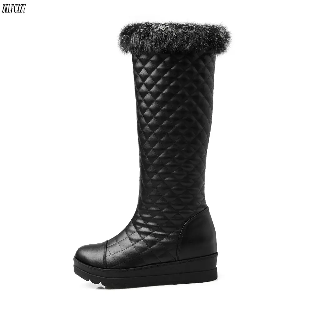 

SKLFCXZY snow women shoes size 34-42 Winter fur integration plush warm women snow boots warm women's boots comfortable