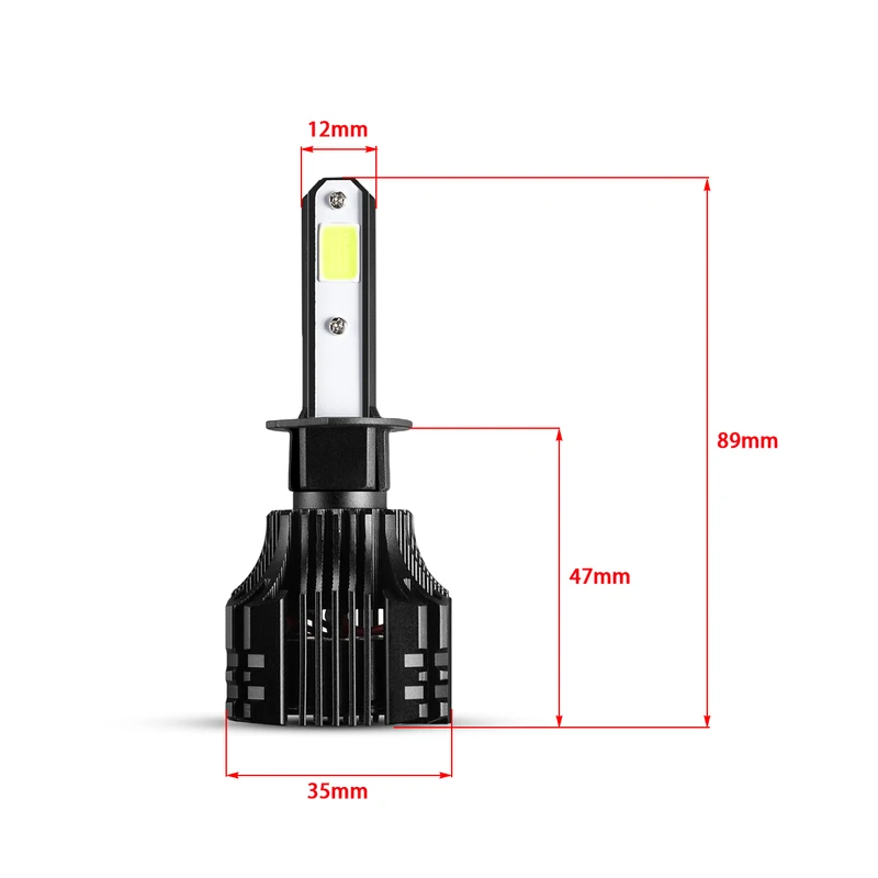 Oslamp S5 светодиодный налобный фонарь h1 COB чипы однолучевой 72 Вт автомобильный 8000LM