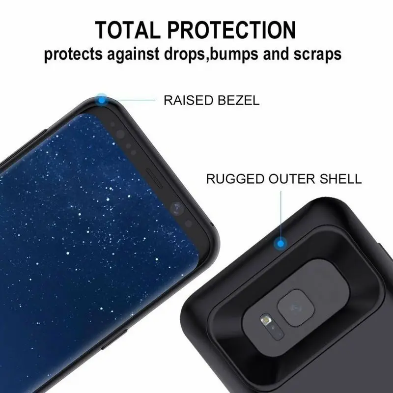 NENG 5500 мАч S8 S9 Note 8 Note9 чехол для батареи Samsung Galaxy Plus перезаряжаемый внешний