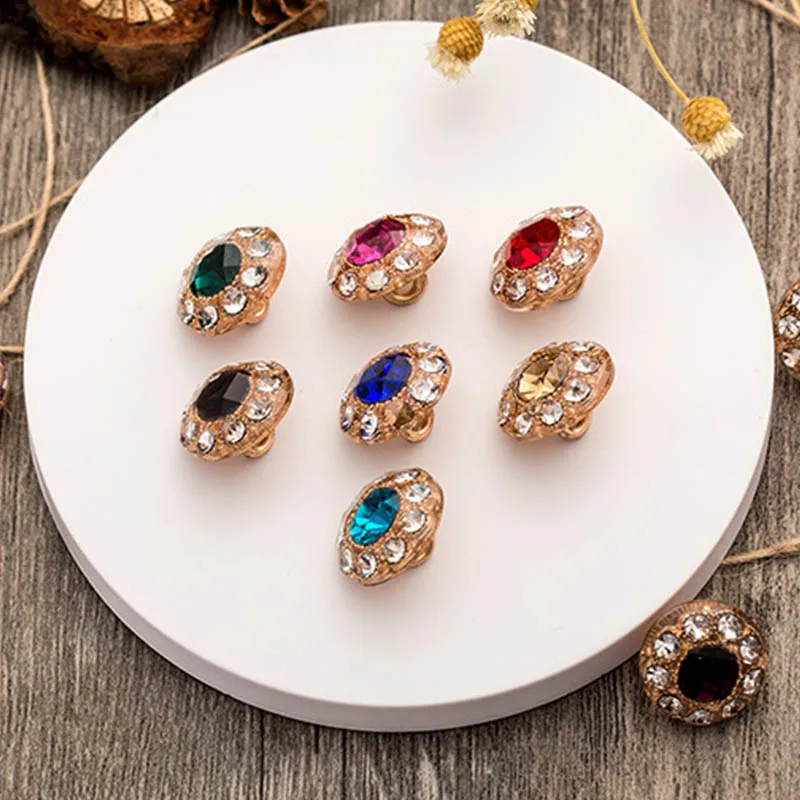 

High-grade glass crystal buttons 16mm 10pcs/lot sewing buttons for shirt Crystal buttons for garments