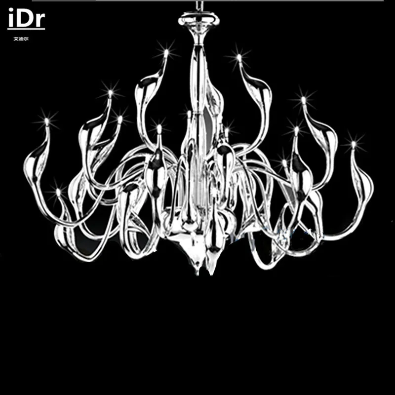 

Art Deco European Candle Crystal LED Swan Chandeliers Ceiling Bedroom Living Room Modern Decoration G4 LED Lustre Fixtures
