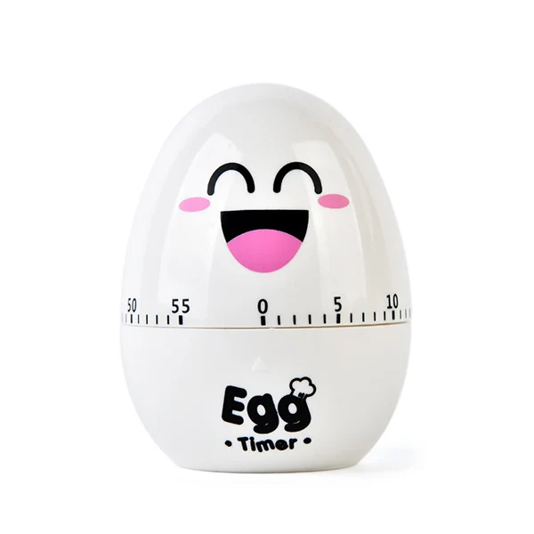 Cartoon Cute Egg Timer Plastic Egg Shaped Multicolor 60 Minutes