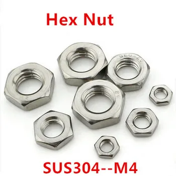 

1000pcs M4 DIN 439 A2-70 Stainless Steel Hex Thin Nut Metric Fastener SS304