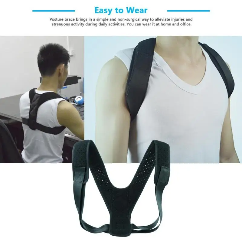 1PC Back Pain Relief Improve Hunchback Upper Back Posture Support Belt