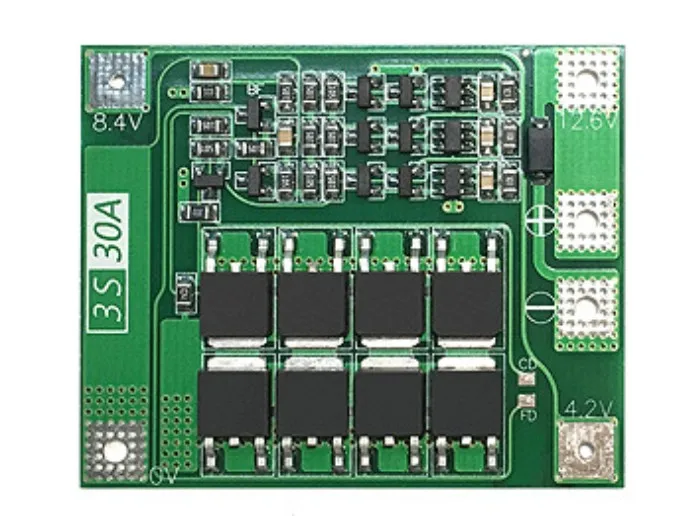 Плата защиты аккумулятора BMS 3S30A защитная плата для литиевых батарей приводной