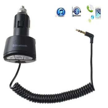 

Music bluetooth wireless audio with built-in Microphone Car MP3 Player FM Transmitter Hands-free Stereo Car Kit Charger