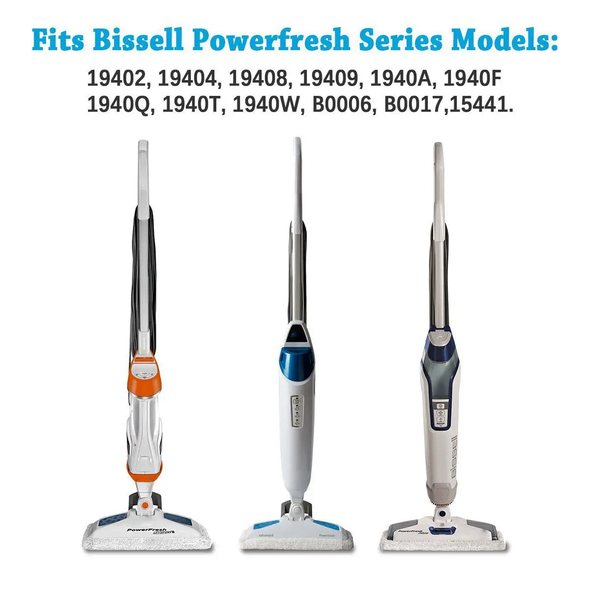 2 насадки для паровой швабры Замена для bissell Powerfresh Паровая Швабра 1940 1440 1544 серии, модель 19402 19404 19408 1940A 1940Q