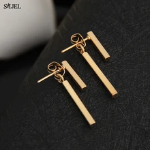 SMJEL 2017 Nova Moda Simples T Bar Brinco Queda para As Mulheres Geométrica Jaqueta Orelha Brincos Presentes de Casamento S140
