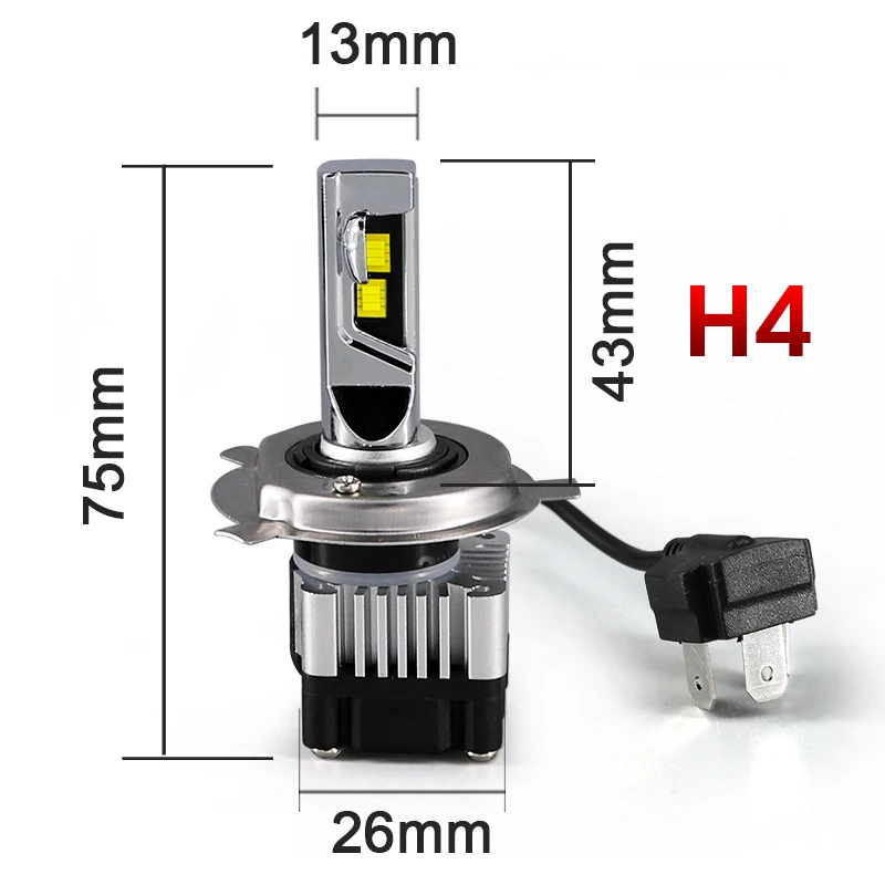 Hlxg Mini 9003 HB2 лампа CSP H4 Светодиодные Автомобильные фары авто двойной диод дальнего