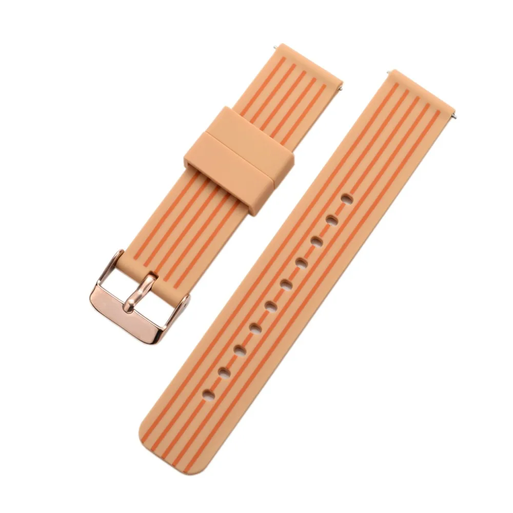 Odog 18 мм силиконовый ремешок для часов huawei часы LG часы стиль Withings сталь HR 36 мм/Xiaomi/Quick Realse ремешок - Цвет: Walnut brown