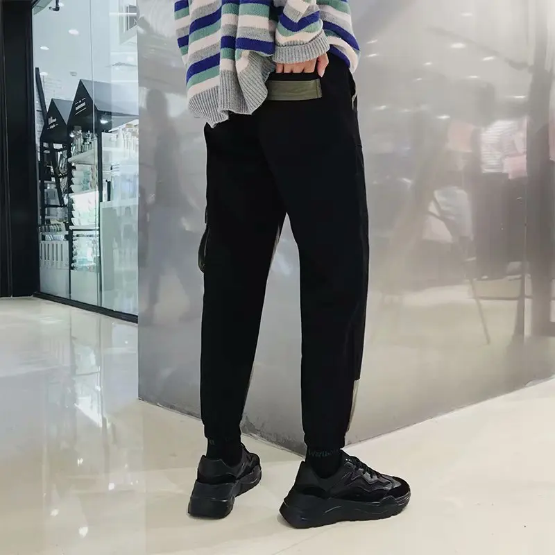 2019 весна осень брюки карго мужские скейтборд хип-хоп Досуг корейские модные брюки мужские зеленые черные мужские s брюки