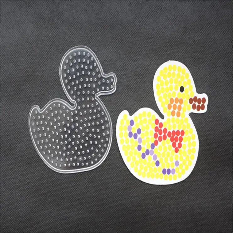 YantJouet 5 мм Мини Pegboard 19 шт./компл. животных Прозрачный шаблон доска DIY Рисунок Материал доска бусины Hama perler для детей