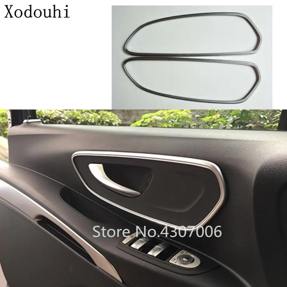 

car styling body cover stick trim ABS matte door inner handle bowl frame For Mercedes Benz Vito W447 2017 2018 2019