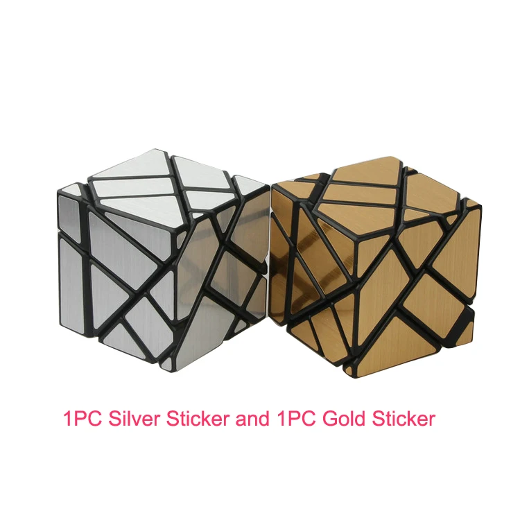 

Niinja 3*3*3 Ghost Magic Cube Speed Cubes Puzzle Toys, Additional Both One Set Gold and Silver Stickers!