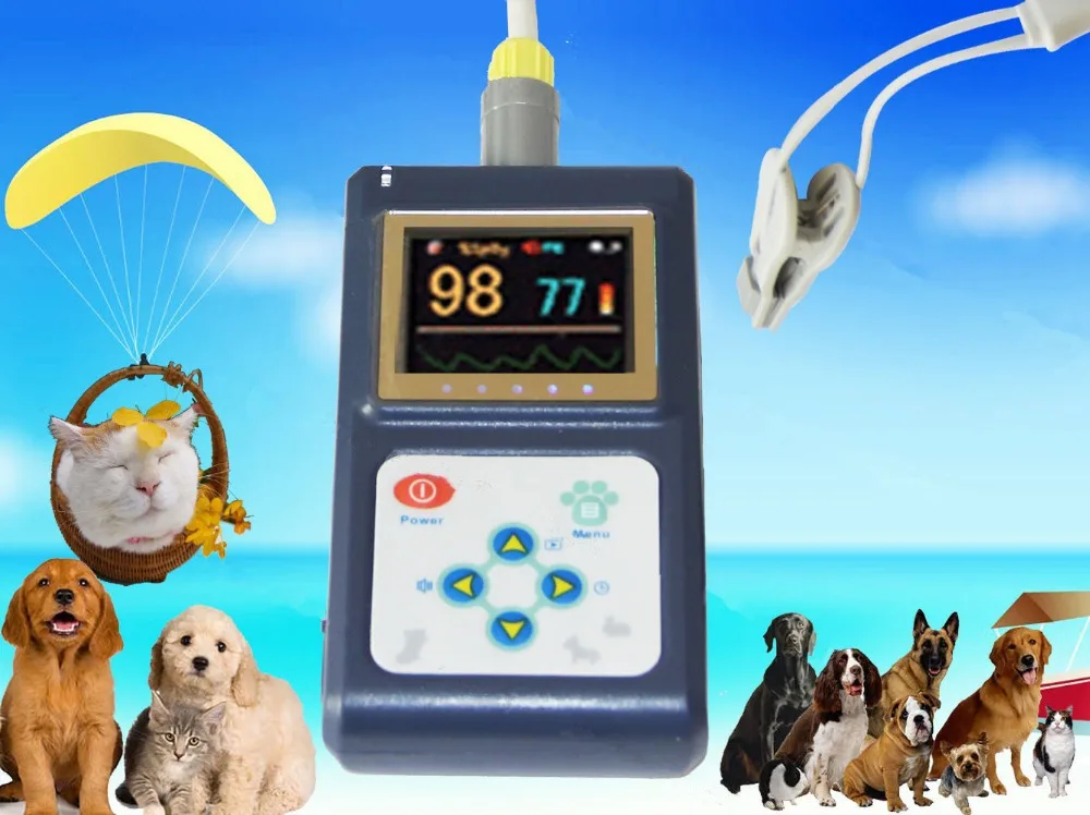 Vet Veterinary Animals Hand Held Pulse Oximeter Spo2 Monitor Blood
