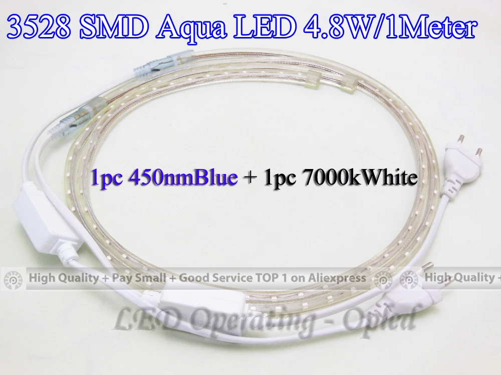 9 6 Вт 2 шт. в партии светодио дный 1 450 nmBlue + 7000 kWhite SMD светодиодный свет аквариума