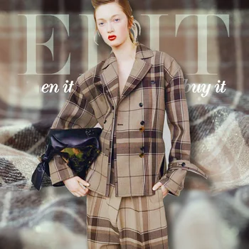 

Light silk light literature classic lattice wool fabric fall winter hair fashion fabrics