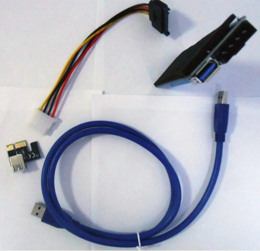2 шт./лот PCI-E PCI E Express 1X до 16X карта расширения + USB 3 0 Удлинительный кабель с блоком