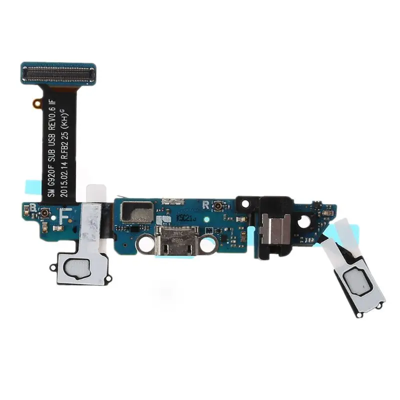Замена гибкий кабель Разъем для наушников микрофон USB порт зарядки разъем док-станции для samsung Galaxy S6 G920F