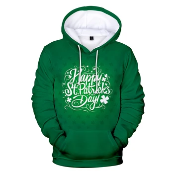 

St. Patrick's Day 3D Hoodies Leisure Spring Fall Winter Long Sleeve Hooded Sweatshirt 2019 Hot Sale Fashion Loose Tops