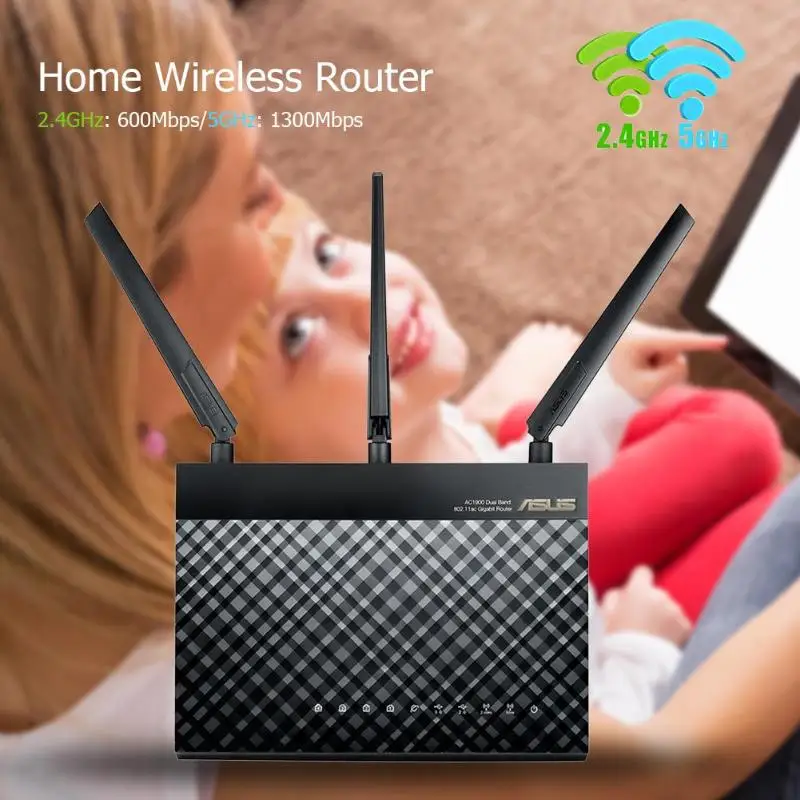 ASUS RT-AC68U 2,4/5G двухдиапазонный Wifi роутер 1900 Мбит/с Wi-Fi сетевой усилитель