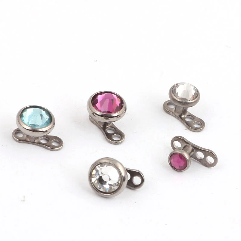 1pcs Micro Dermal Anchor Titanium Steel Piercings Dermal Anchor Base