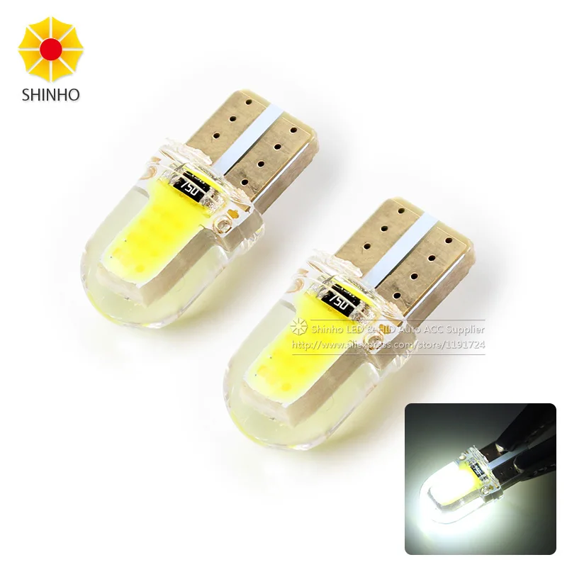

10x Car LED T10 194 W5W COB+Silicone Shell Auto Dome Lights Car Side Wedge Light Lamp Bulb White/Blue/Pink/Ice Blue Car Styling