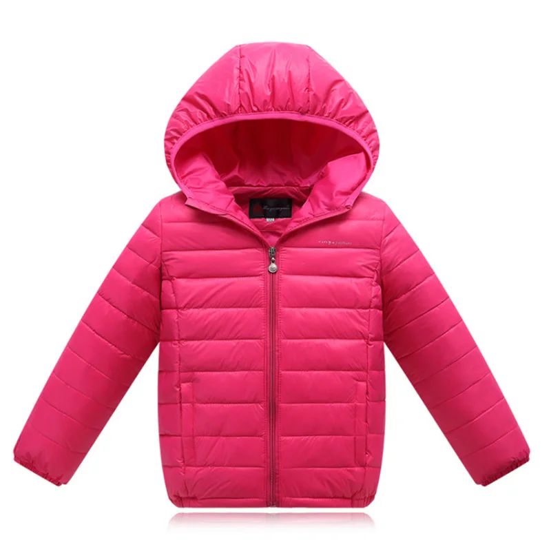 Для мальчиков и девочек, Милая зимняя куртка-парка, высокое качество, брендовые, зимние плотные детские белые куртки-пуховики на утином пуху, верхняя одежда, пальто