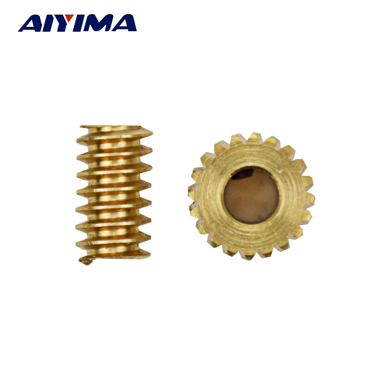 Aiyima 1 par 0,5 Modulus Motor salida cobre gusano rueda engranaje 1:20 para DIY Aiyima 1 par 0,5 Modulus Motor salida cobre gusano rueda engranaje 1:20 para DIY