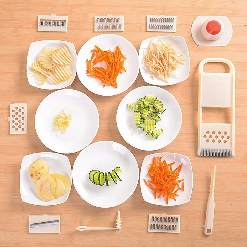 

11Pcs/set Multifunction Shredder Fruit Vegetable Peeler Potatoes Slicer Dicer Chopper Cutter Easy Kitchen Tools High Quality