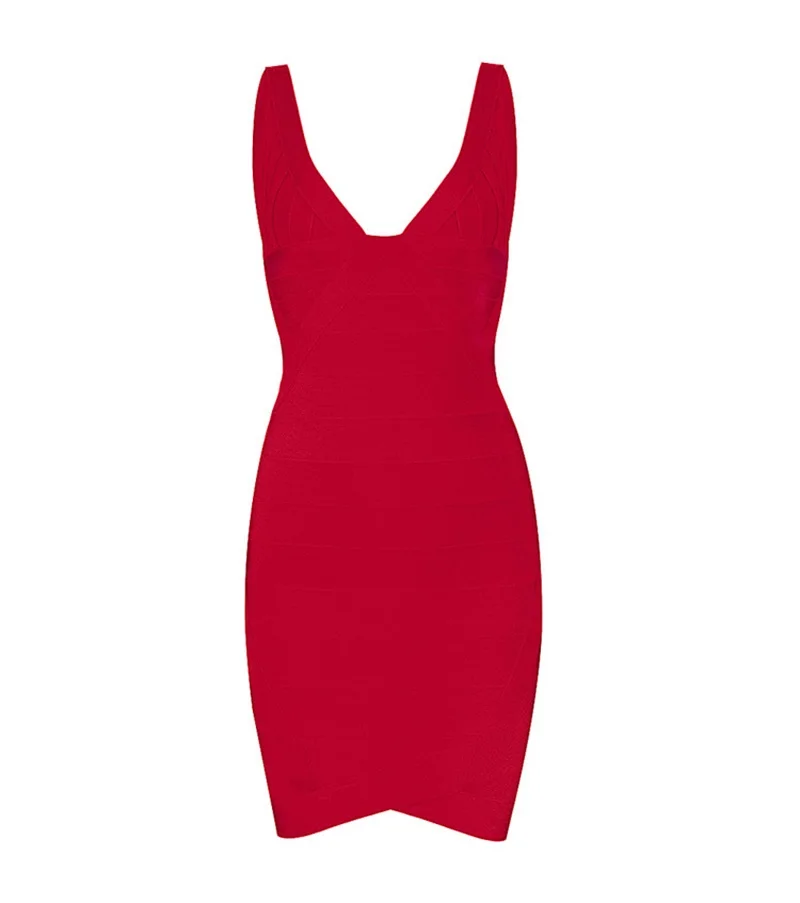 Модное вечернее Бандажное платье знаменитостей, сексуальное платье с v-образным вырезом, заводская цена, мини-платье-футляр в стиле ампир, платья красного, черного, белого цвета
