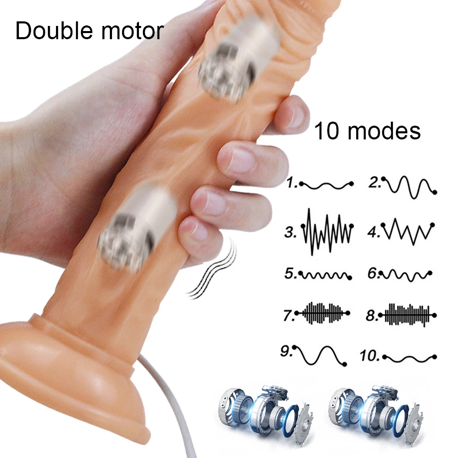 Realistic Huge Dildo Vibrator With Suction Cup Artificial Big Penis Toys for Women Adults Soft Female Masturbator Massager