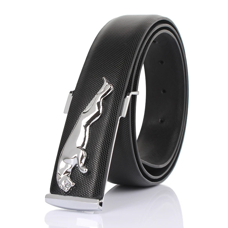 

Jaguar Designers Luxury Belts Cowhide Genuine Leather Belts Smooth Buckle Waistband Adjustable Straps High Quality