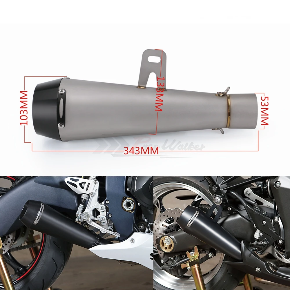 51 мм Универсальный мотоциклетный глушитель труба чехол для Honda CBR1000 Yamaha R6 Kawasaki